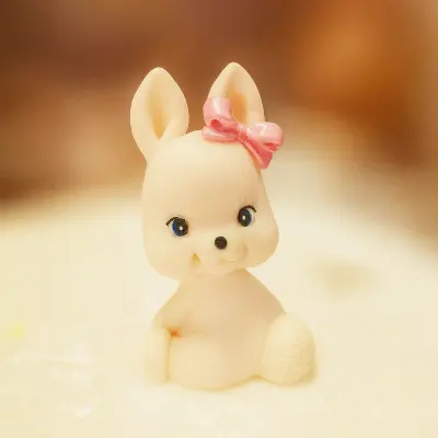 🐇🎀 Фігурка зайчика з бантиком 🎀🐇