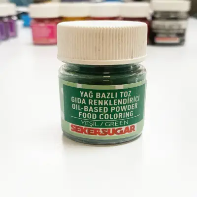 Жиророзчинний харчовий барвник Şeker Sugar (Туреччина)  колір зелений  7 гр.