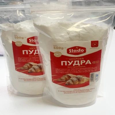 Цукрова пудра Slado 500 г — без крохмалю, для випічки і декору.