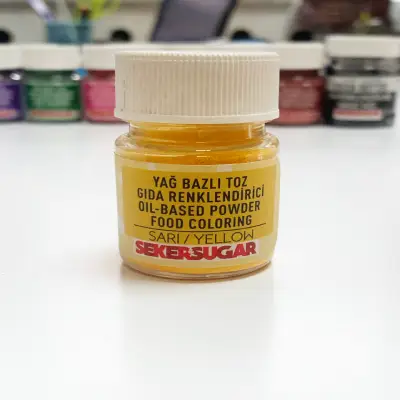 Жиророзчинний харчовий барвник Şeker Sugar (Туреччина)  колір жовтий  7гр