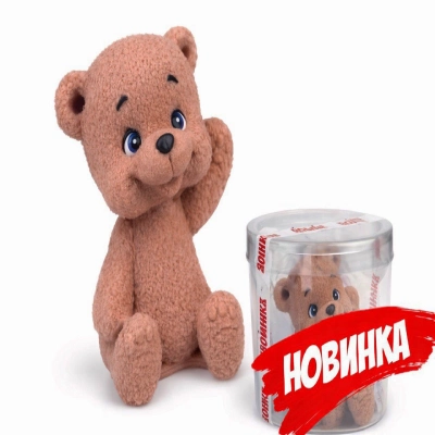 Кондитерська прикраса «Привітний ведмедик»  коричневий  висота 6 5 см. 1шт