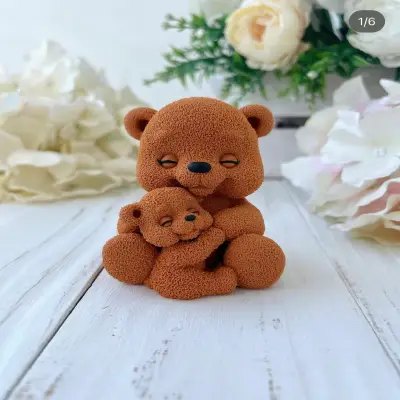 Ведмедик з ведмежам з шоколадної глазурі  1 шт.