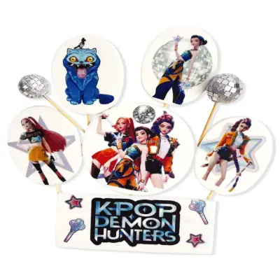 Їстівні цукрові топери K-Pop Demon Hunters 1шт